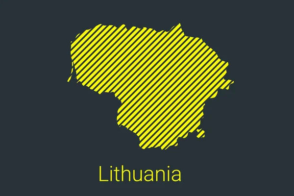 Litvanya Haritası Koronavirüs Bilgi Grafikleri Karantina Alanı Işaretleyicileri Kısıtlamaları Için — Stok Vektör