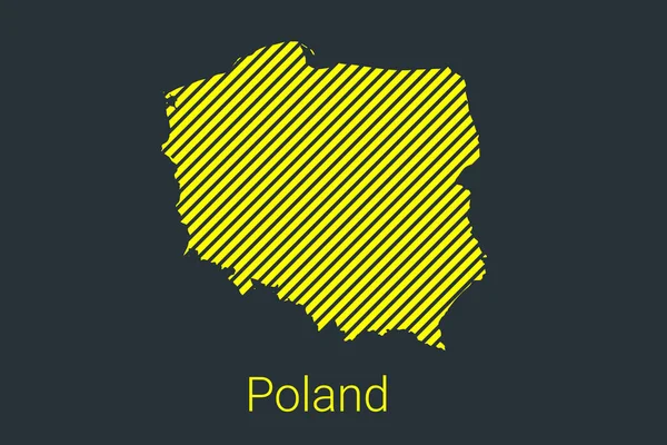 Polonya Haritası Koronavirüs Bilgi Grafikleri Karantina Alanı Işaretleyicileri Kısıtlamaları Için — Stok Vektör