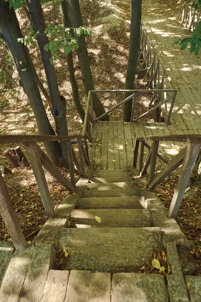 Old wooden staircase — Stock Photo, Image