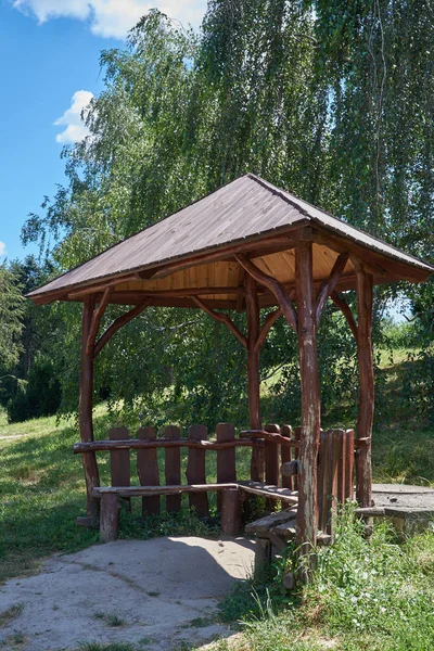 Wooden arbor in the park — Stock Photo, Image