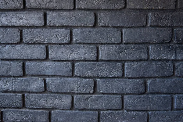 Fragment Einer Ziegelmauer Die Wand Ist Schwarz Gestrichen Hintergrund Stockfoto