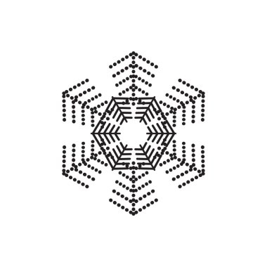 Kar Tanesi simgesi beyaz arkaplanda izole edildi