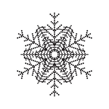 Kar Tanesi simgesi beyaz arkaplanda izole edildi