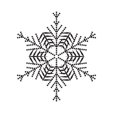 Kar Tanesi simgesi beyaz arkaplanda izole edildi