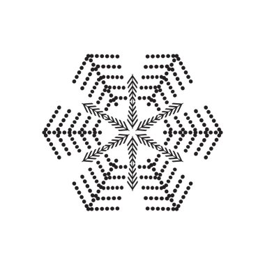 Kar Tanesi simgesi beyaz arkaplanda izole edildi