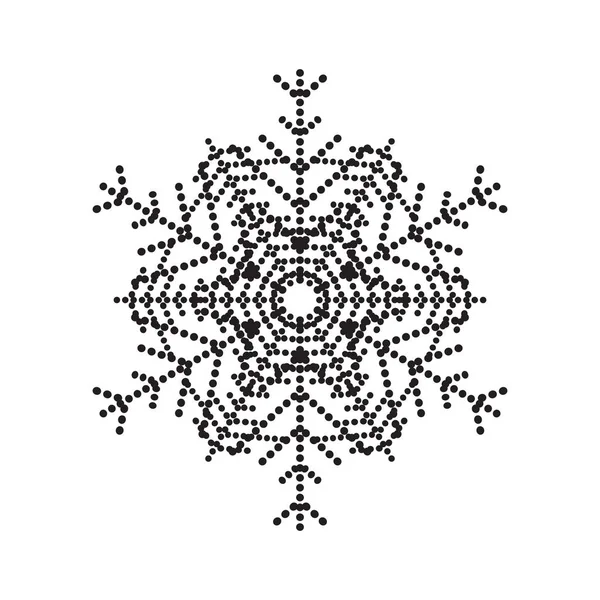 Copo de nieve icono aislado sobre fondo blanco — Vector de stock