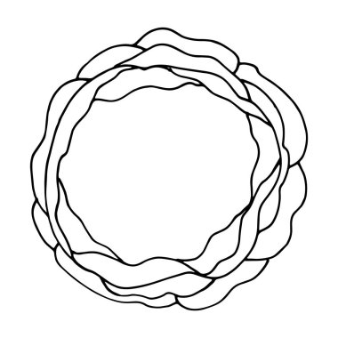 Basit el çizilmiş doodle daire şablonu