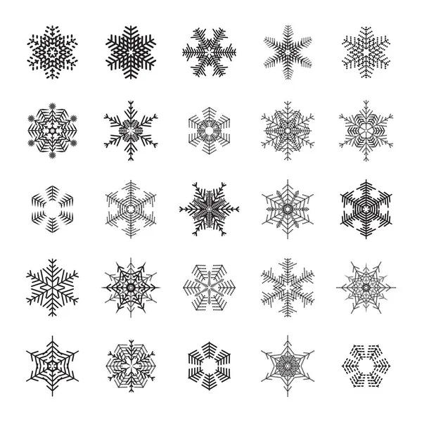 Schneeflockensymbol isoliert auf weißem Hintergrund — Stockvektor