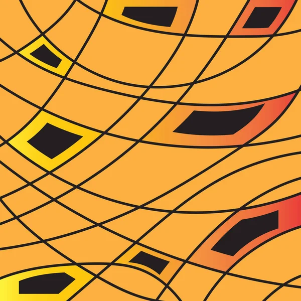 Çok renkli turuncu ve siyah geometrik grafik arka plan — Stok Vektör