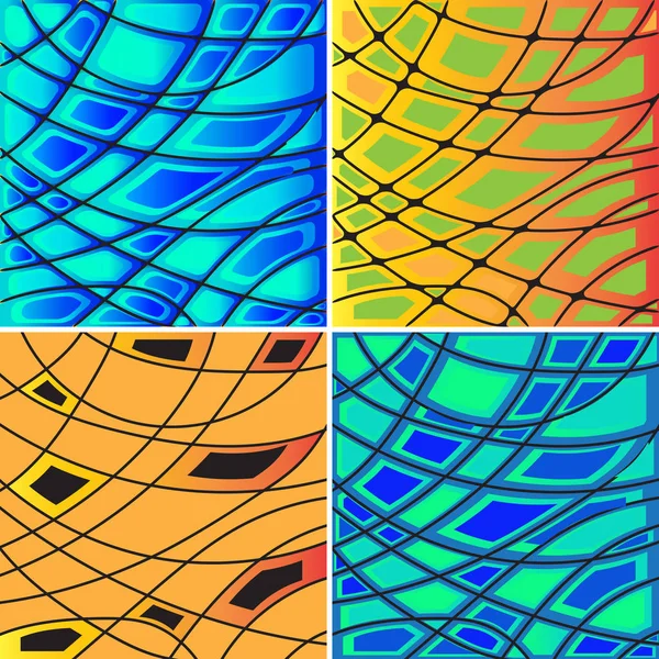 Multicolor blå geometriska grafisk bakgrund — Stock vektor