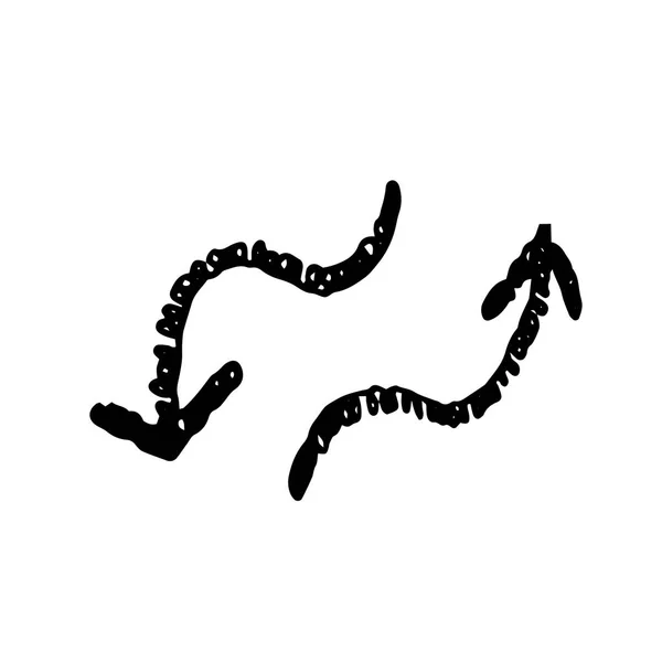 Ikona ruky nakreslené šipky — Stockový vektor