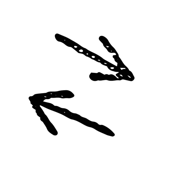 手描きの矢印アイコン — ストックベクタ