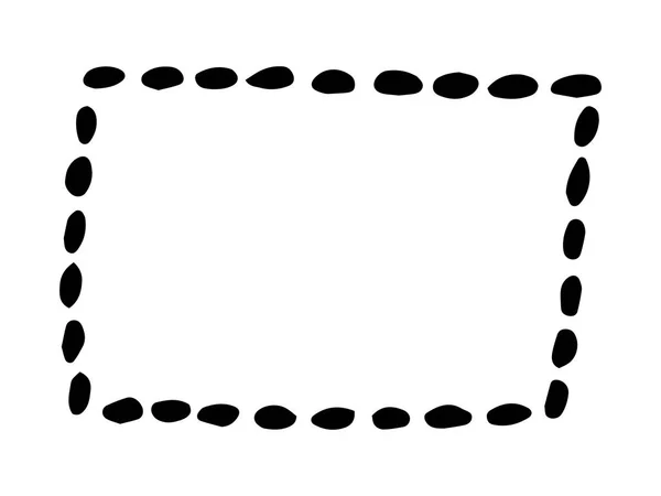 Kézzel rajzolt téglalap alakú keret — Stock Vector