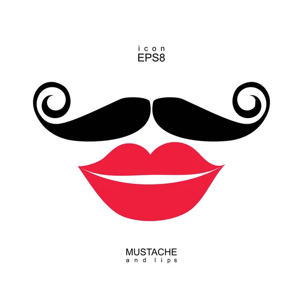 Ladies and gentlemen picture. Lips and mustaches seamless pattern. — Stock Vector