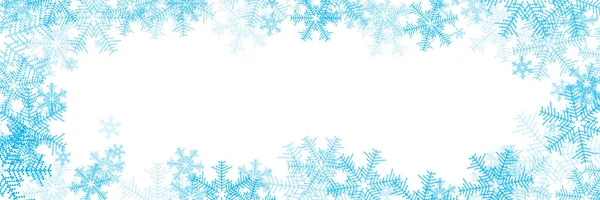 Vector Christmas background with snowflakes border — Stock Vector