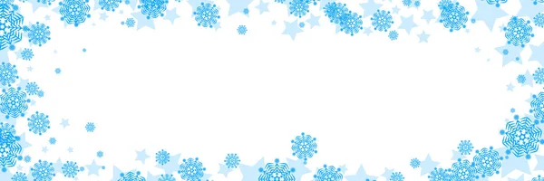 Fondo de Navidad vectorial con borde de copos de nieve — Archivo Imágenes Vectoriales