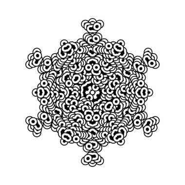 Beyaz arka plan üzerinde izole kar tanesi basit simgesi