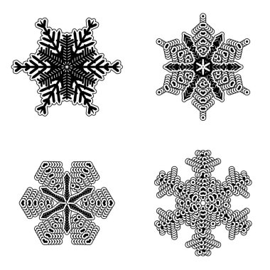 Beyaz arka plan üzerinde izole kar tanesi basit simgesi