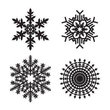 Beyaz arka plan üzerinde izole kar tanesi basit simgesi