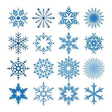 Beyaz arka plan üzerinde izole kar tanesi basit simgesi