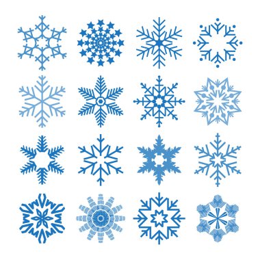 Beyaz arka plan üzerinde izole kar tanesi basit simgesi