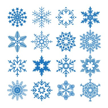 Beyaz arka plan üzerinde izole kar tanesi basit simgesi