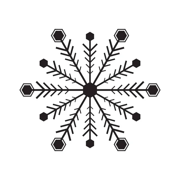 Snowflake ícone simples isolado no fundo branco — Vetor de Stock