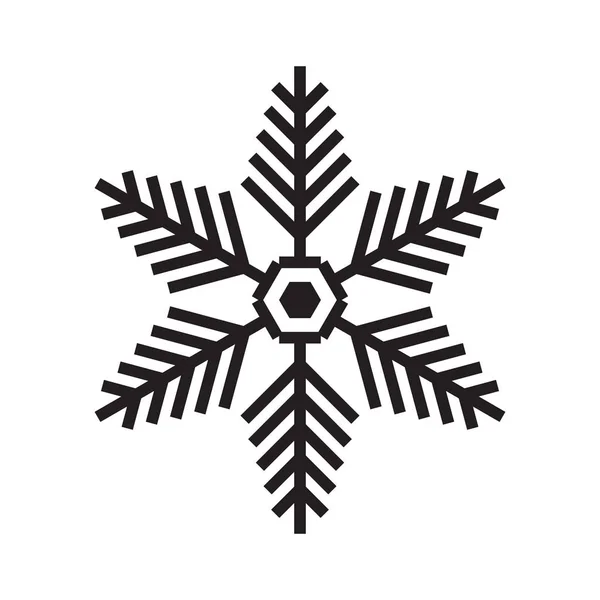 Snowflake ícone simples isolado no fundo branco — Vetor de Stock