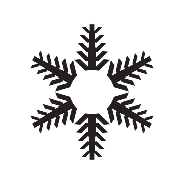 Snöflinga enkel ikon isolerad på vit bakgrund — Stock vektor