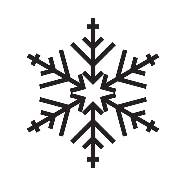 Copo de nieve icono simple aislado sobre fondo blanco — Vector de stock