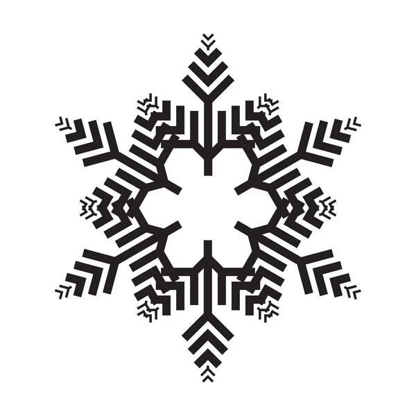 Sněhová vločka jednoduchý ikona izolovaných na bílém pozadí — Stockový vektor
