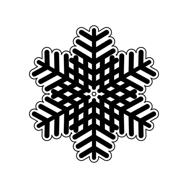 Snöflinga enkel ikon isolerad på vit bakgrund — Stock vektor