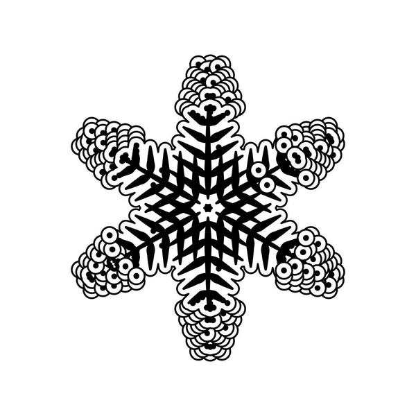 Snowflake ícone simples isolado no fundo branco — Vetor de Stock