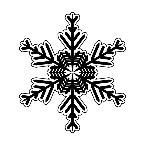 Sněhová vločka jednoduchý ikona izolovaných na bílém pozadí — Stockový vektor