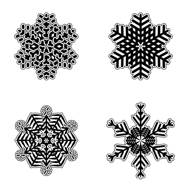 Snowflake ícone simples isolado no fundo branco —  Vetores de Stock