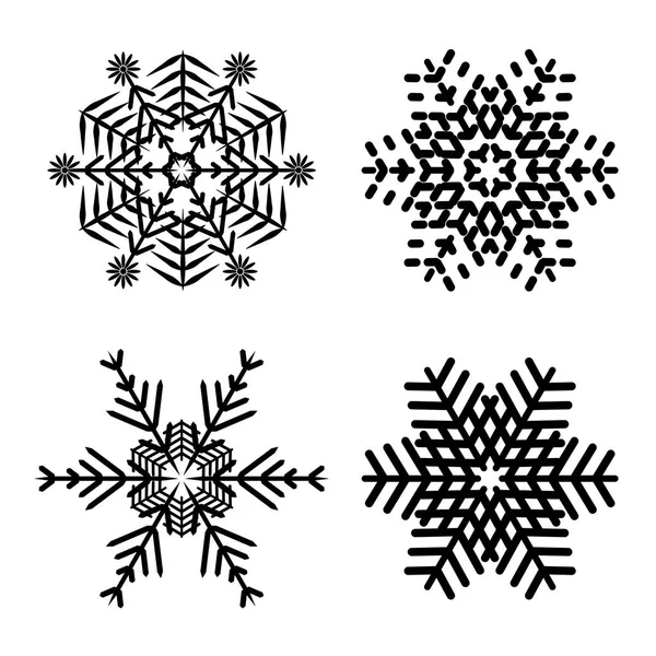 Copo de nieve icono simple aislado sobre fondo blanco — Vector de stock