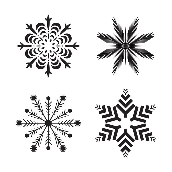 Snowflake ícone simples isolado no fundo branco — Vetor de Stock