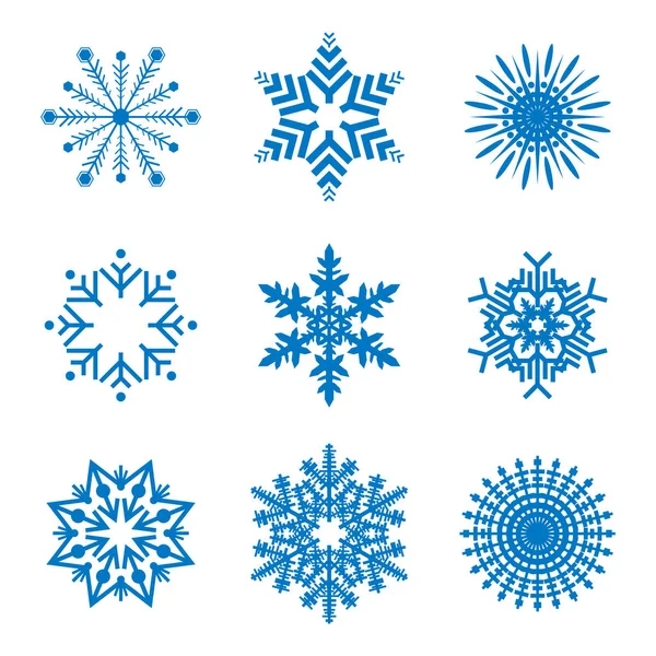 Copo de nieve icono simple aislado sobre fondo blanco — Vector de stock