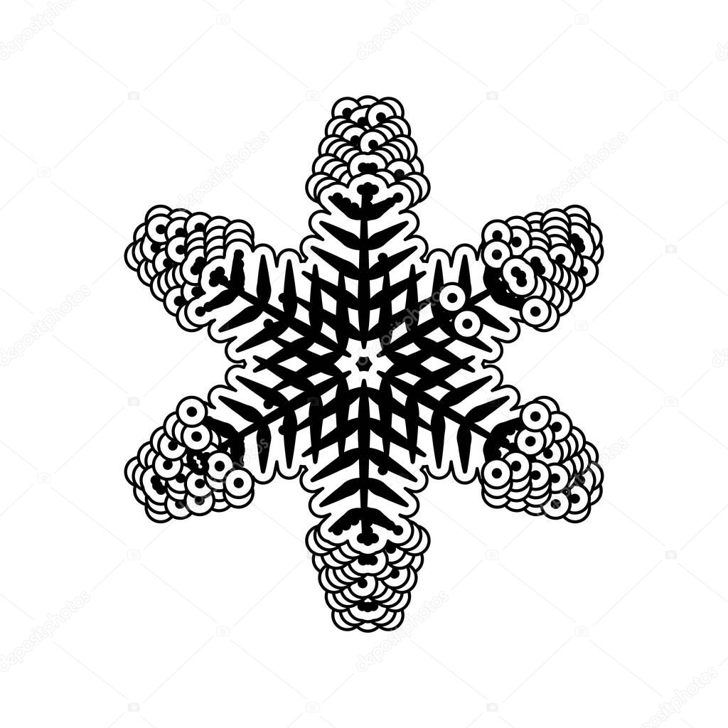 Fiocco Di Neve Semplice Icona Isolato Su Priorità Bassa