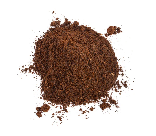 A Pile Of Coffee Grounds Isolated — Stock Photo, Image