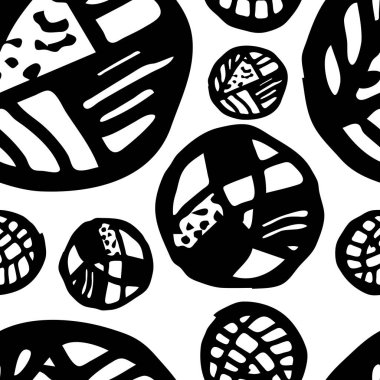 Elle çizilmiş Dikişsiz soyut desen