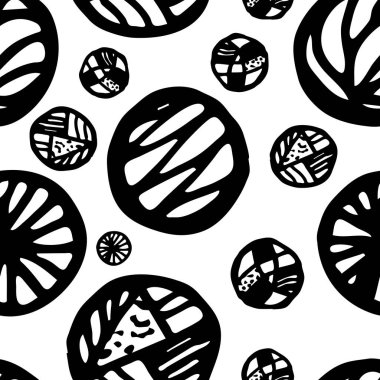 Elle çizilmiş Dikişsiz soyut desen