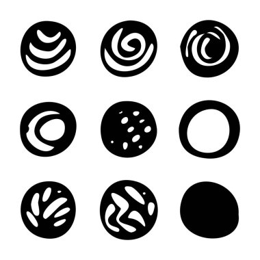 Elle çizilmiş Doodle kenarlık kümesi.