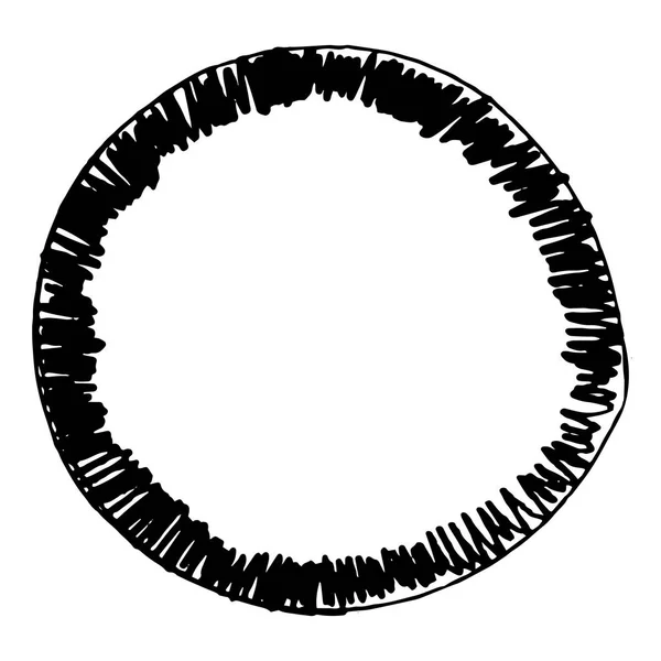 Einfache handgezeichnete Doodle-Kreis-Vorlage — Stockvektor