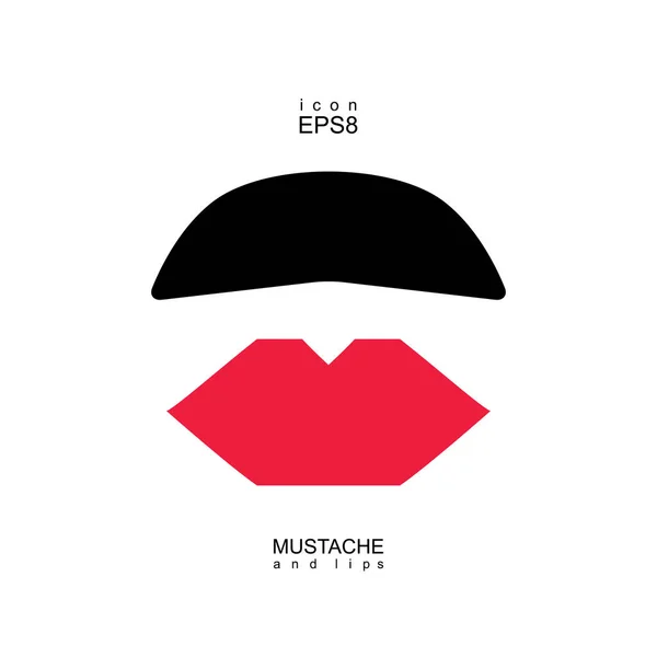 Photo Mesdames et Messieurs. Motif sans couture lèvres et moustaches . — Image vectorielle