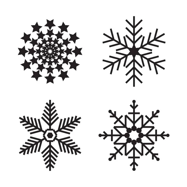 Snowflake ícone simples isolado no fundo branco — Vetor de Stock