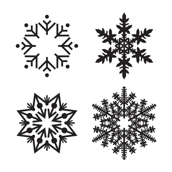 Flocon de neige icône simple isolé sur fond blanc — Image vectorielle