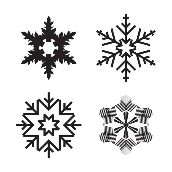 Flocon de neige icône simple isolé sur fond blanc — Image vectorielle