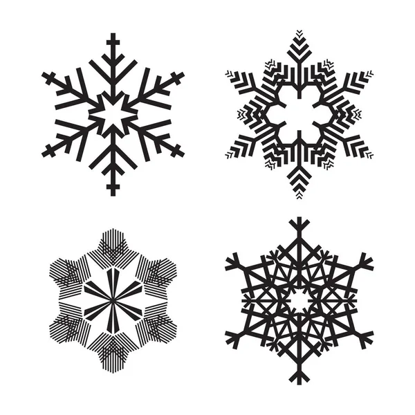 Schneeflocke einfaches Symbol isoliert auf weißem Hintergrund — Stockvektor