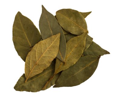 Bay defne yaprakları beyaz